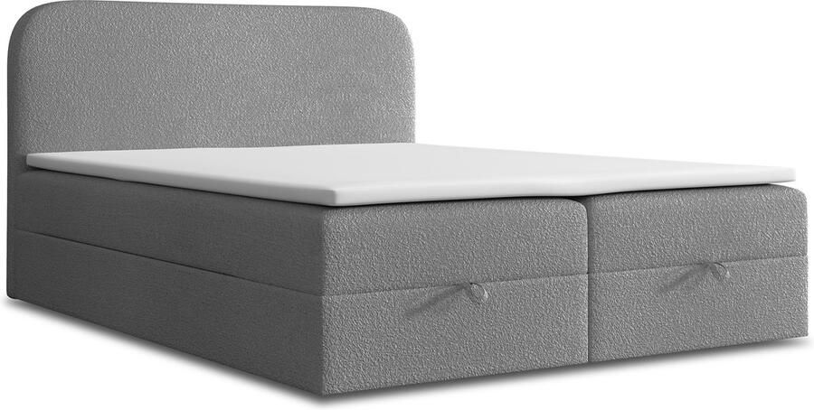 Meuba Home Vivaldi Boxspring Grijs 160x200 Stof Met topper 8cm