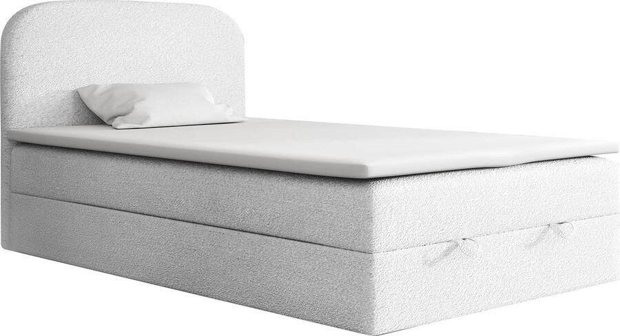 Meuba Home Vivaldi Boxspring Wit 120x200 Stof Met topper 8cm