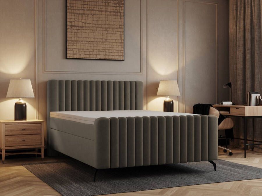 Meuba Home Hoekbank Icardi U-Bank met bedfunctie en opbergruimte Grijs Wit