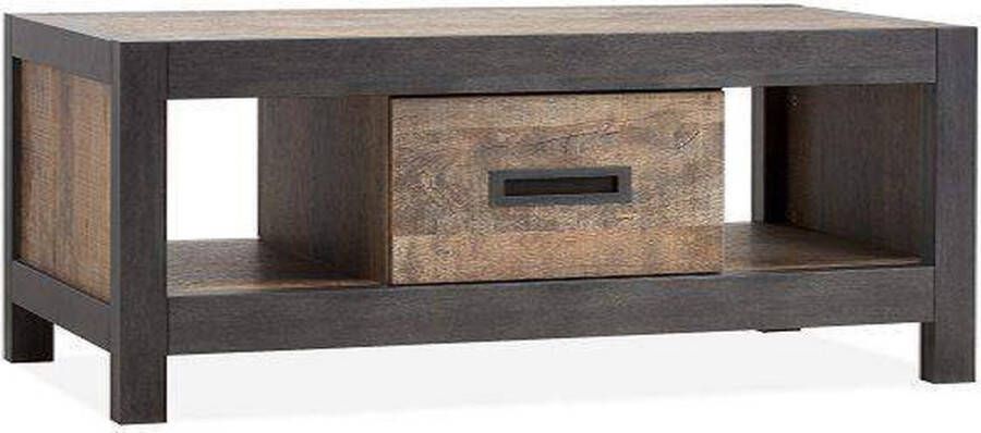 MEUBEL Coevorden Salontafel met Lade Rechthoek Salontafel met Opbergruimte Orient Hout Look 135 x 67 x 45 cm Gemonteerd Geleverd