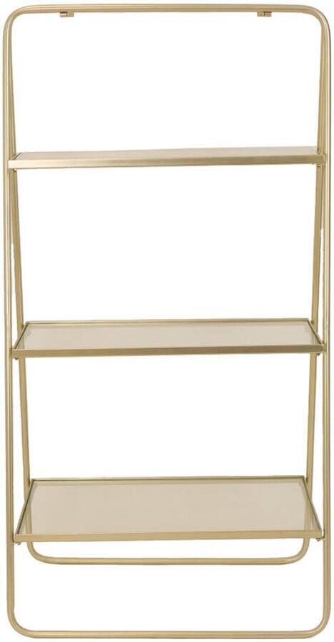 Meubel en Keuken Kast Goud Glas 3 legplanken Design