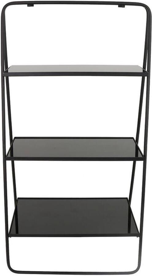 Meubel en Keuken Kast Zwart Glas 3 legplanken Design