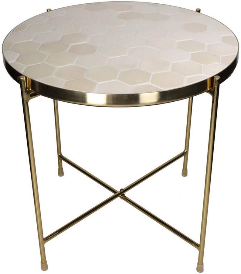 Meubel en Keuken Tafel Juca Ivoor Tegels Bijzettafel