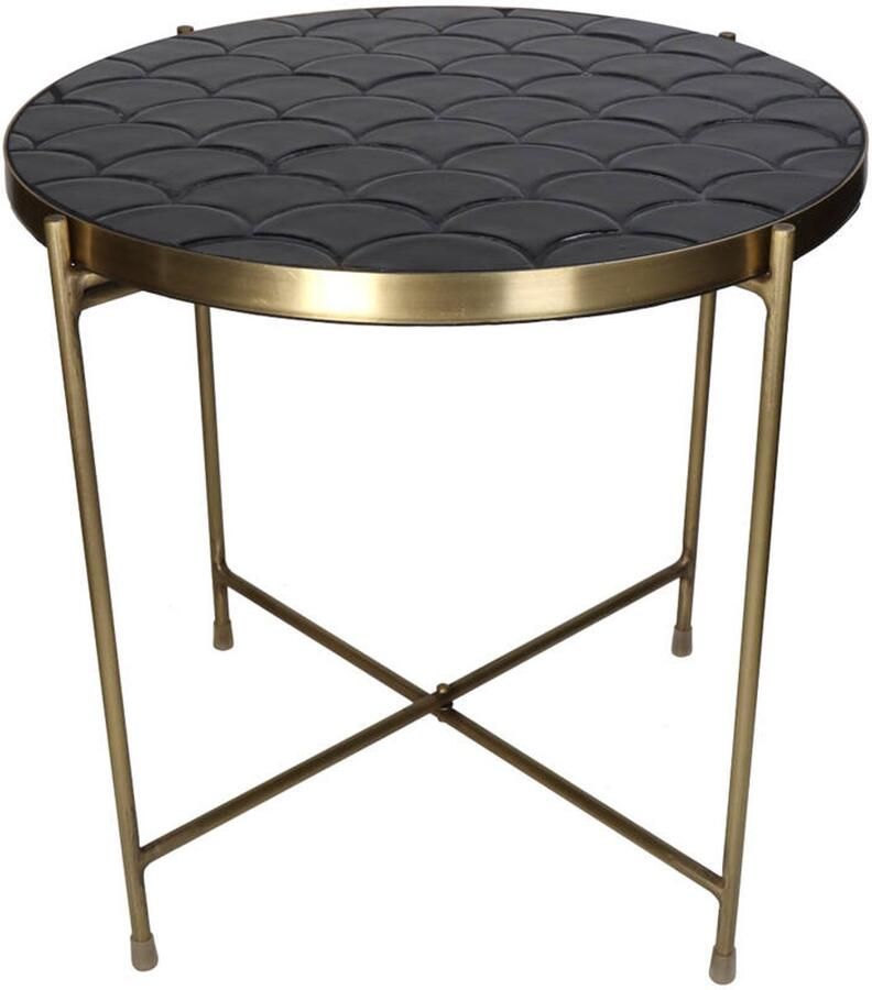 Meubel en Keuken Tafel Juma Zwart Tegels Bijzettafel