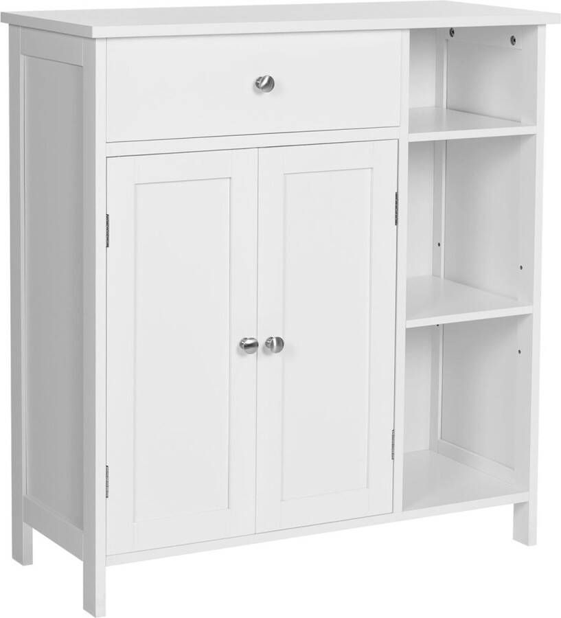 GIANTEX 172 cm hoge kast, smalle badkamerkast met 3 open