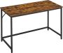 STRAK Meubelen Bureau Computer bureau kantoorbureau Pc Tafel Vintage Bruin Zwart - Thumbnail 2