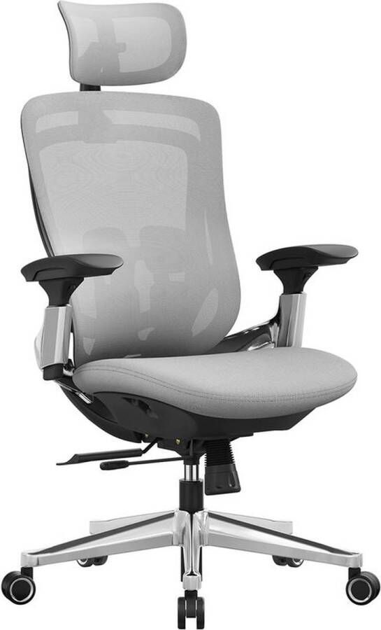 Meubel Gigant Bureaustoel Computerstoel Met mesh rugleuning Luxe Met hoofdkussen Wit - Foto 1