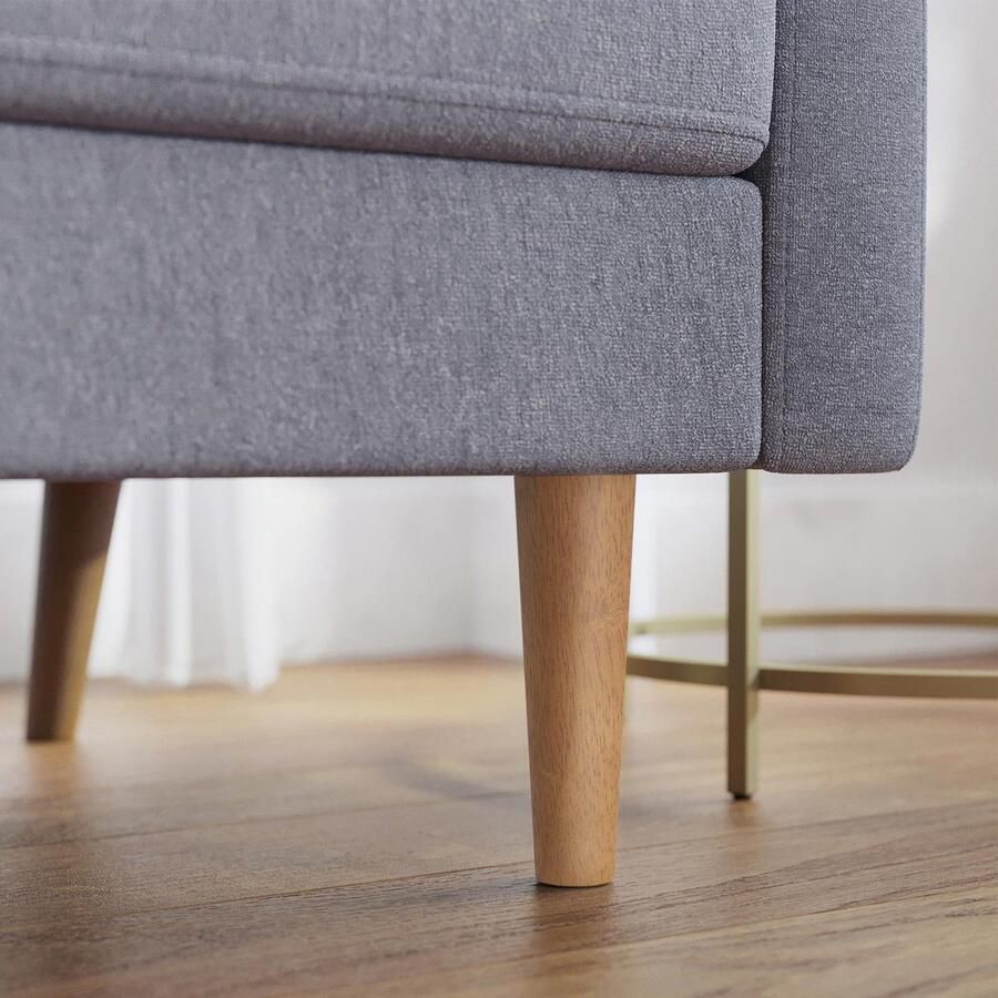 Meubel Gigant Bank Woonkamerbank 3 zitter Gestoffeerde meubel 182 x 80 5 x 84 cm Grijs