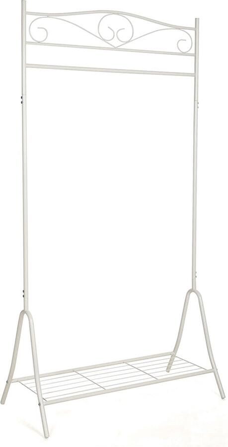 Meubel Gigant Kledingrek Gaderobe Met schoenenrek Metaal Wit