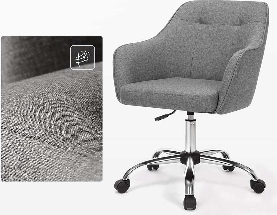 Meubel Gigant Thuis bureaustoel Kantoorstoel Verstelbaar Grijs