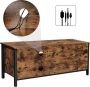 Meubel Gigant TV-tafel voor TV tot 50 inch TV Meubel met 2 Open Vakken Industrieel Ontwerp Vintage Bruin Zwart - Thumbnail 2