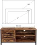 Meubel Gigant TV-tafel voor TV tot 50 inch TV Meubel met 2 Open Vakken Industrieel Ontwerp Vintage Bruin Zwart - Thumbnail 3