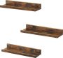 Meubel Gigant Wandplank Set van 3 Zwevende planken Bruin - Thumbnail 1