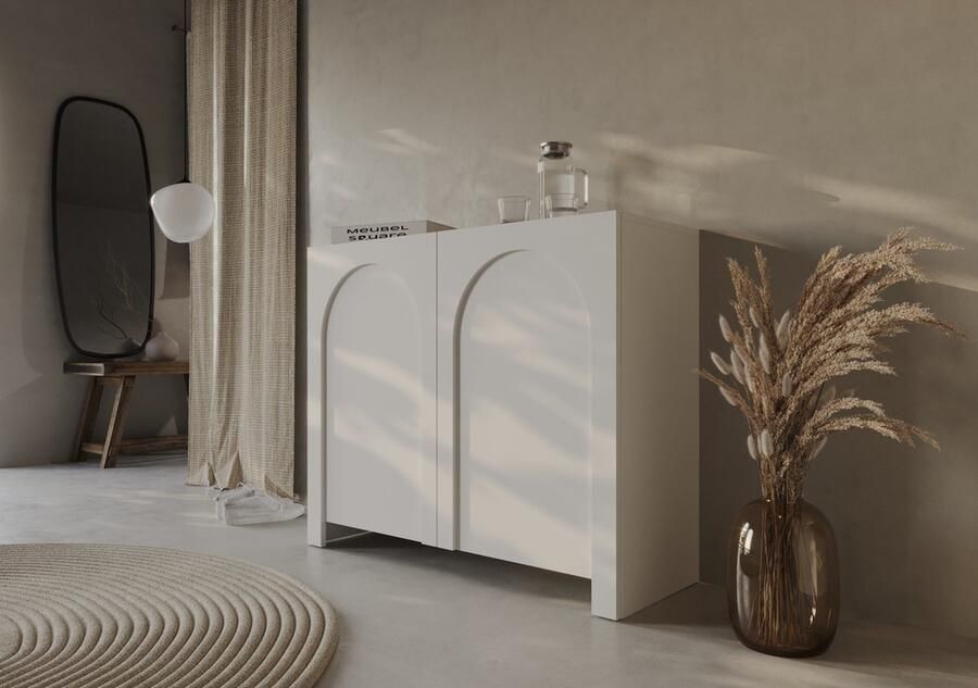 Meubel Square Dressoir Salamia Mat Wit 100cm Kast