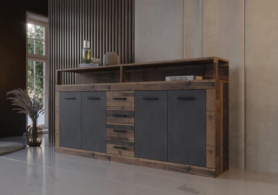 Meubel Square Dressoir Vantage Old Wood 190 cm Commode