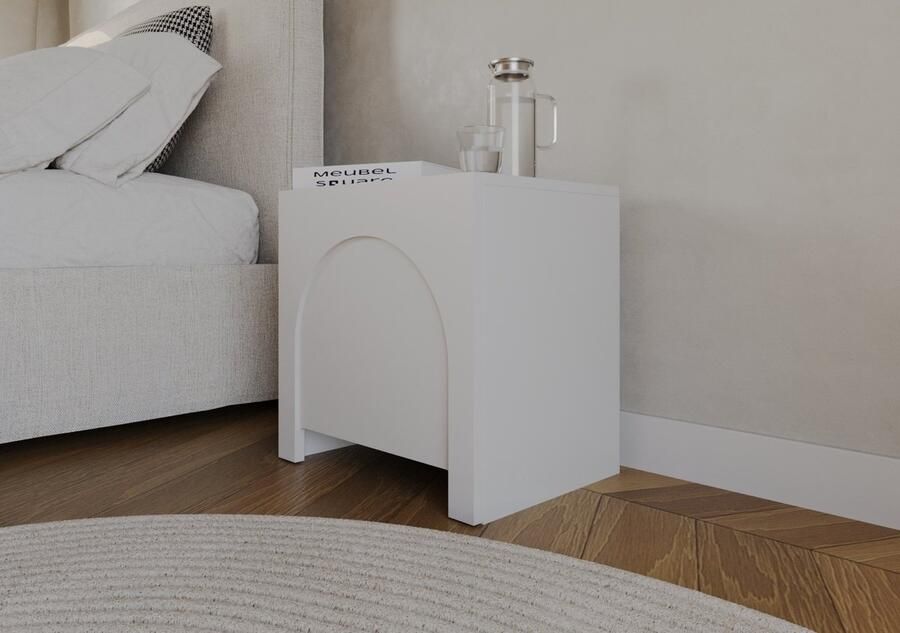 Meubel Square Nachtkastje Salamia Mat Wit