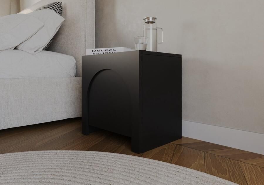 Meubel Square Nachtkastje Salamia Mat Zwart