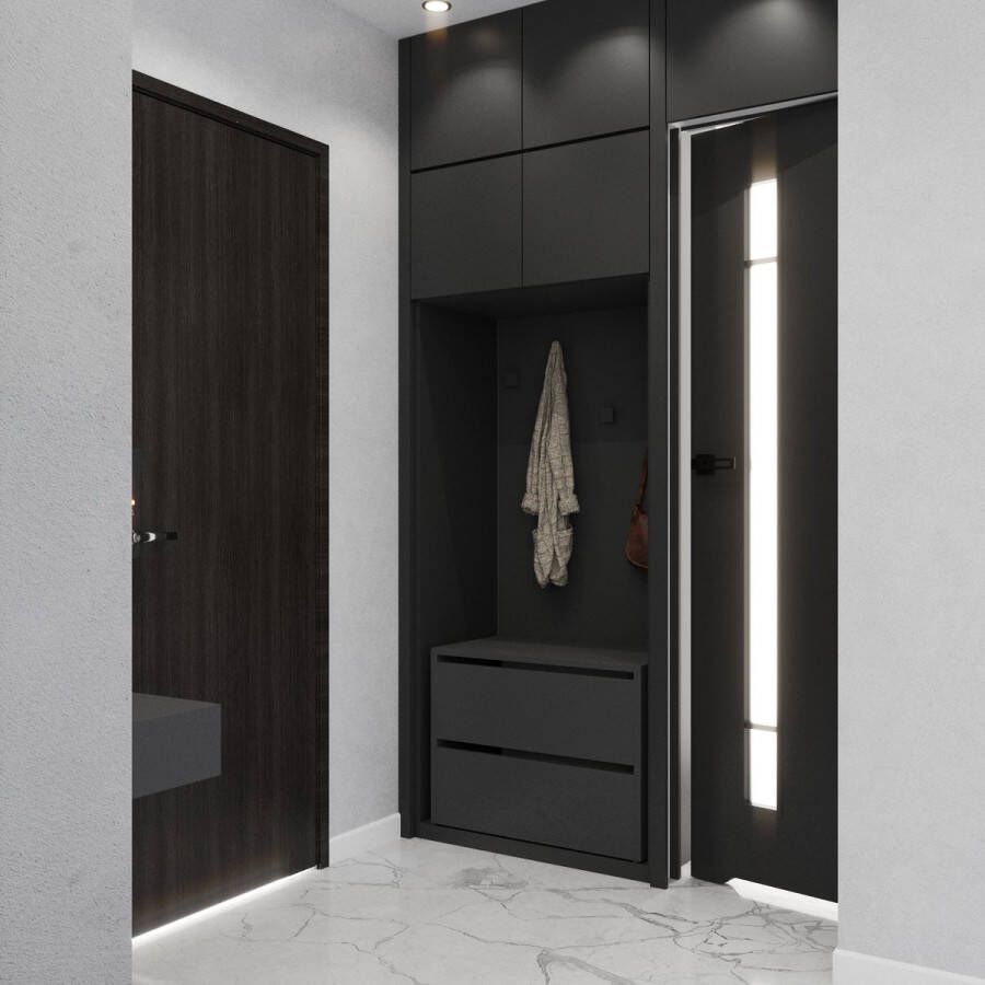 Meubel Square Schoenenkast STEP Mat Grijs Modulaire schoenenkast zonder handgrepen - Foto 2