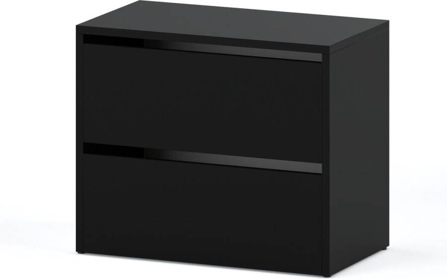 Meubel Square Schoenenkast STEP Mat Zwart Modulaire schoenenkast zonder handgrepen