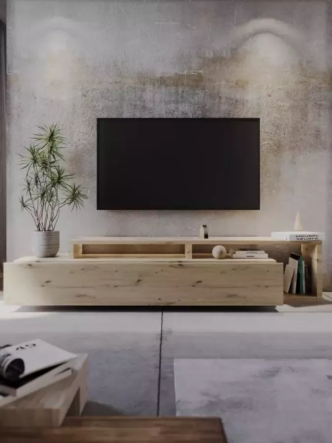 Meubel Square TV meubel TRON Eiken 219 cm Luxe TV-kast - Foto 2