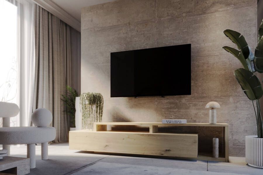 Meubel Square TV meubel TRON Eiken 219 cm Luxe TV-kast