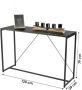 Urban Living Industriële Metalen Console Tafel Wandtafel Haltafel Zwart - Thumbnail 3