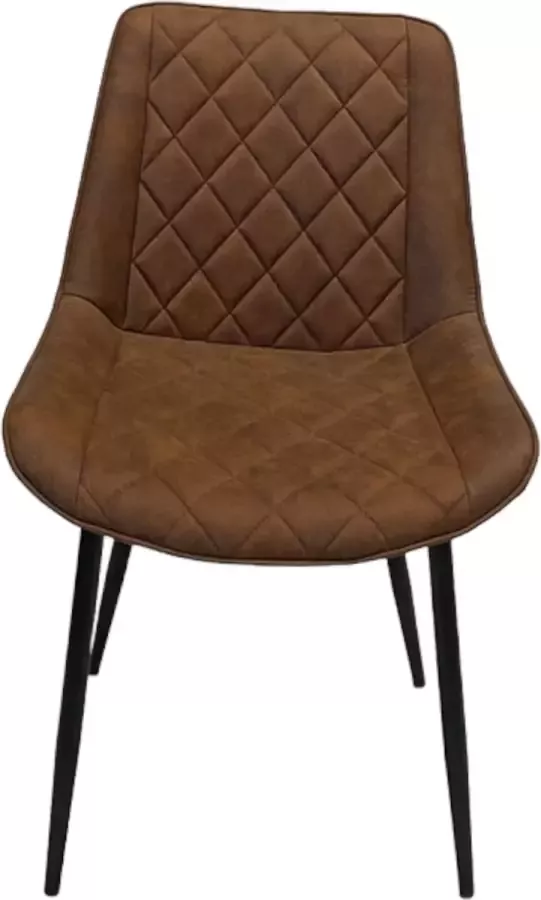 MeubelAsia MA05 Allure Eetkamerstoel allure cognac stoelen eetkamerstoelen set van 2 stoelen eetkamer stoelen industrieel stoelen cognac (Prijs voor 2 stuks)