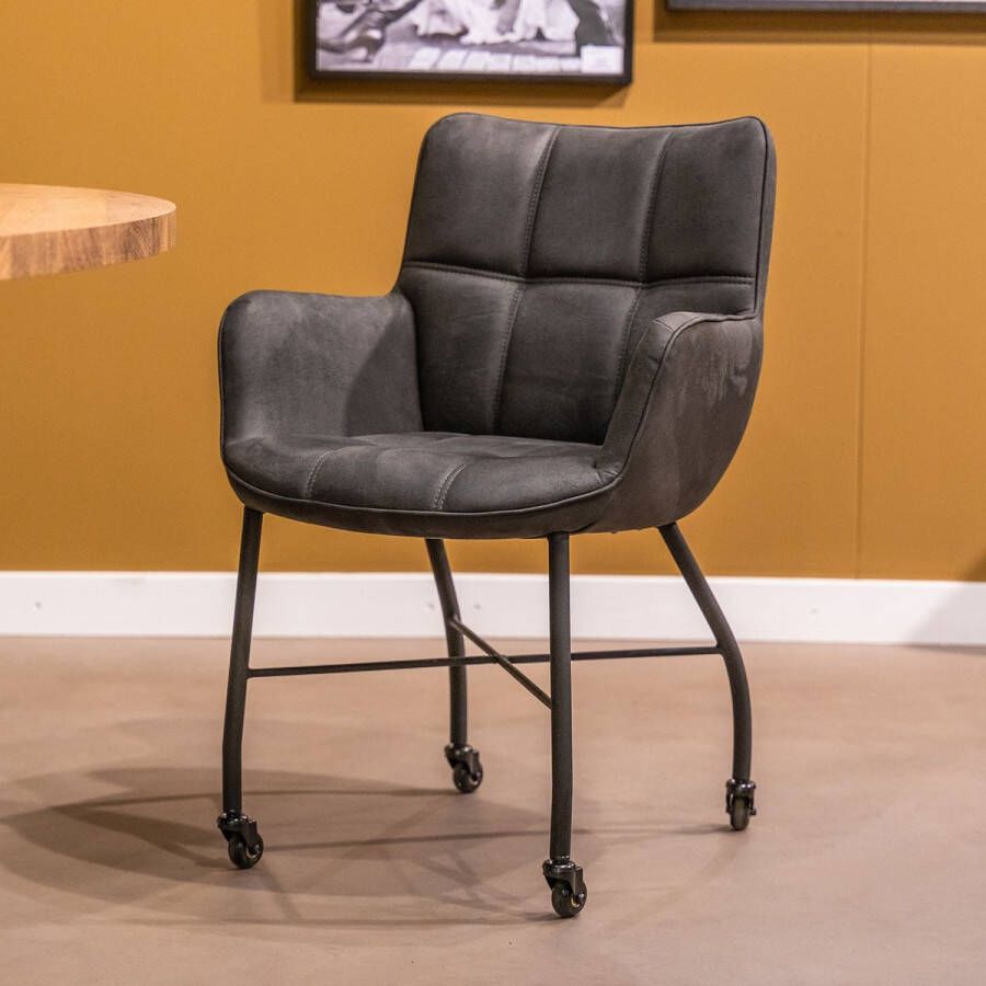 Meubelbaas Eetkamerstoel Maud Chicago antraciet