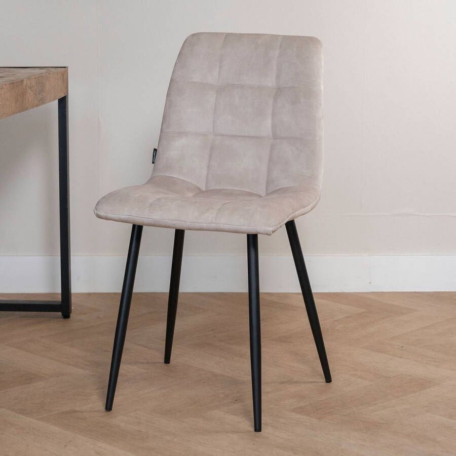 Meubelbaas Eetkamerstoel Tess Velvet Beige