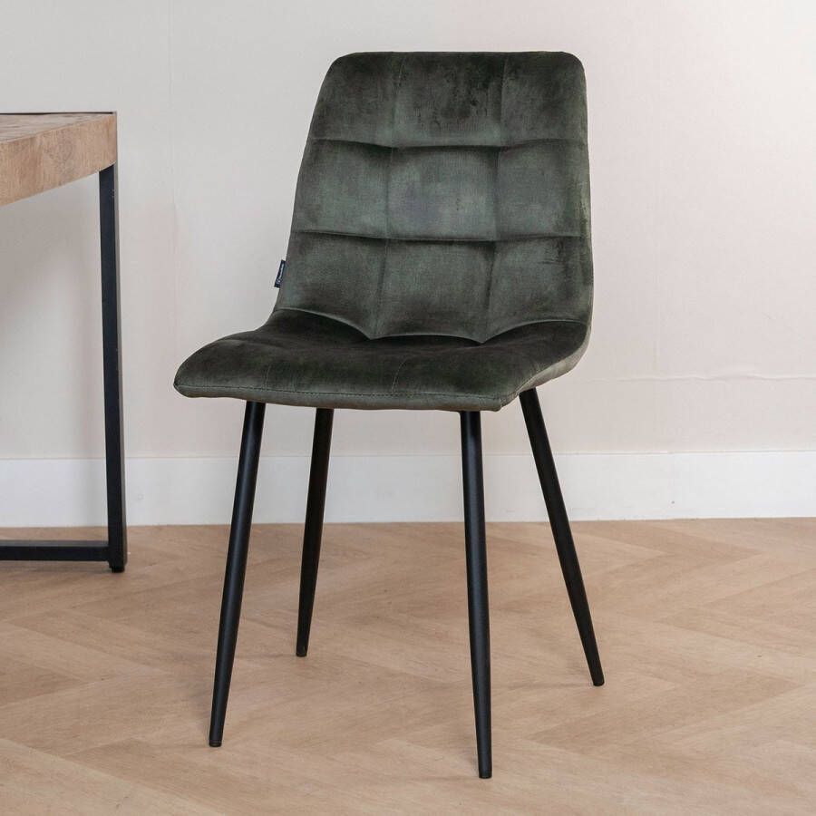 Meubelbaas Eetkamerstoel Tess Velvet Hunter