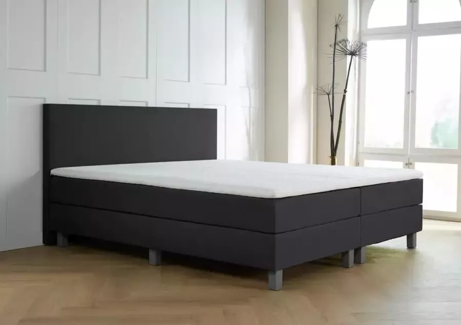 Meubelboer Boxspring Turijn 160 x 200 cm Zwart met gratis topper en 2 gratis kussens! - Foto 2