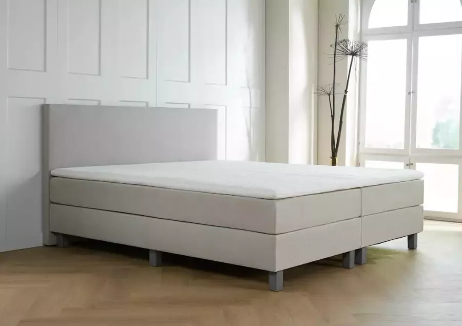 Meubelboer Boxspring Turijn 180 x 200 cm Beige met gratis topper en 2 gratis kussens! - Foto 3