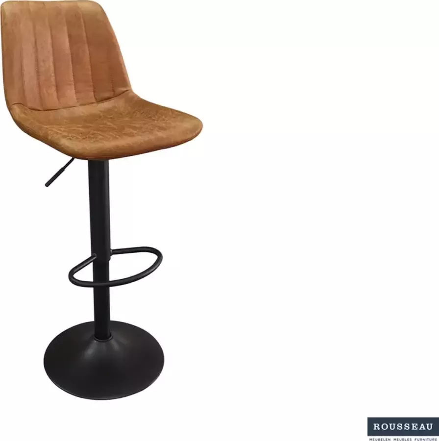 Meubeldiscounter BARSTOEL BARCELONA PU COGNAC SET VAN 2