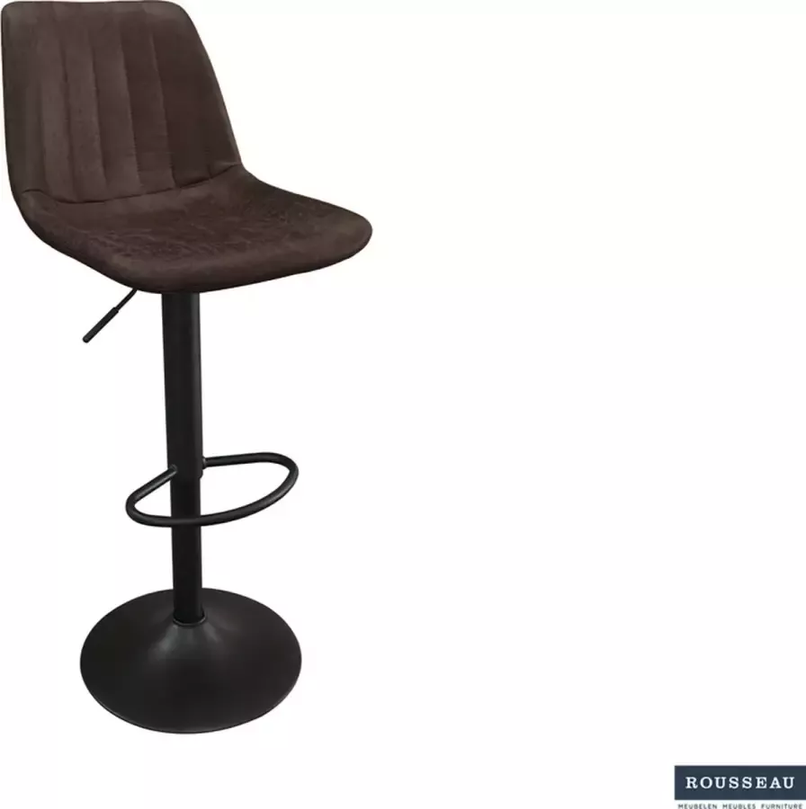 Meubeldiscounter BARSTOEL BARCELONA PU DONKERBRUIN SET VAN 2