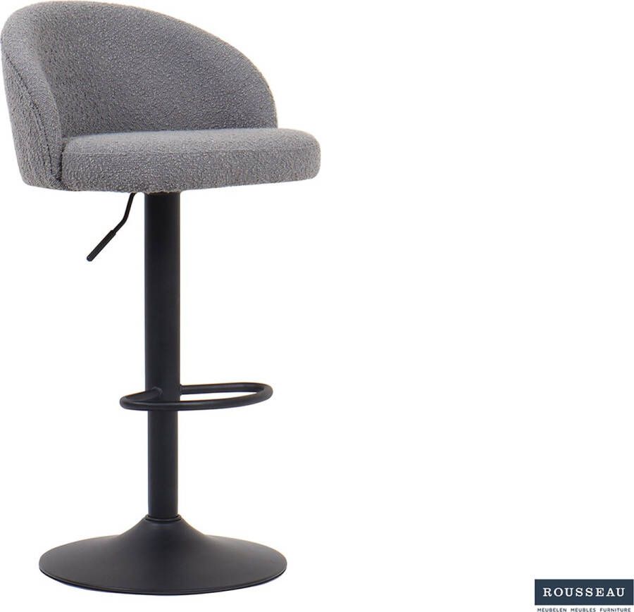 Meubeldiscounter BARSTOEL BARKRUK RADA STOF LICHT GRIJS SET VAN 2