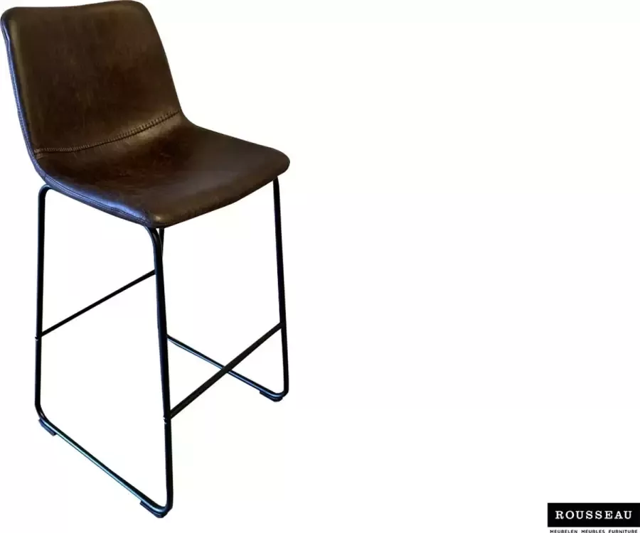 Meubeldiscounter BARSTOEL MANCIA PU DONKERBRUIN SET VAN 2