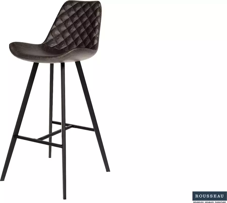 Meubeldiscounter BARSTOEL PALMAS PU DONKERBRUIN SET VAN 2