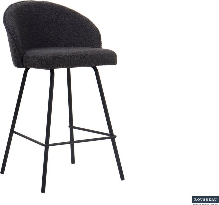 Meubeldiscounter COUNTERSTOEL BARSTOEL JUNES STOF GRIJS SET VAN 2