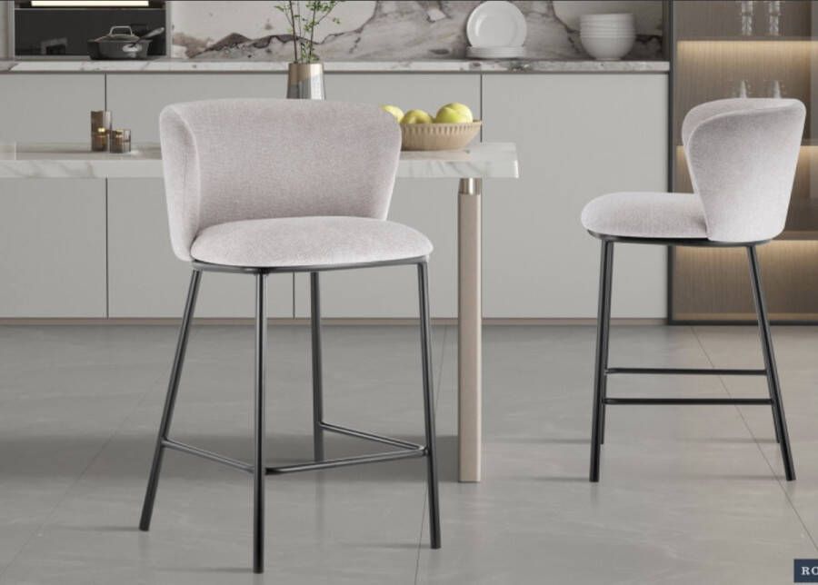 Meubeldiscounter COUNTERSTOEL BARSTOEL TUUR STOF BEIGE