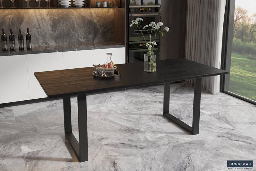 Meubeldiscounter EETTAFEL NICOLA 200 CM MANGOLIA ZWART