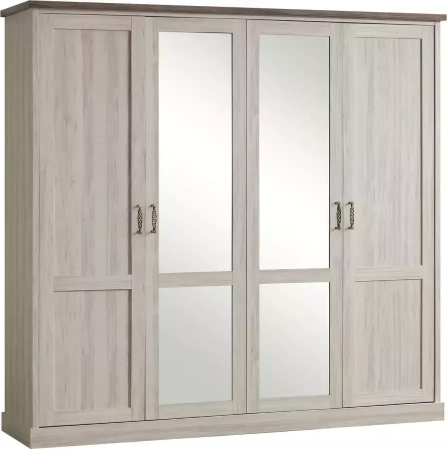 Meubeldiscounter Kledingkast 4 deurs spiegel Aline