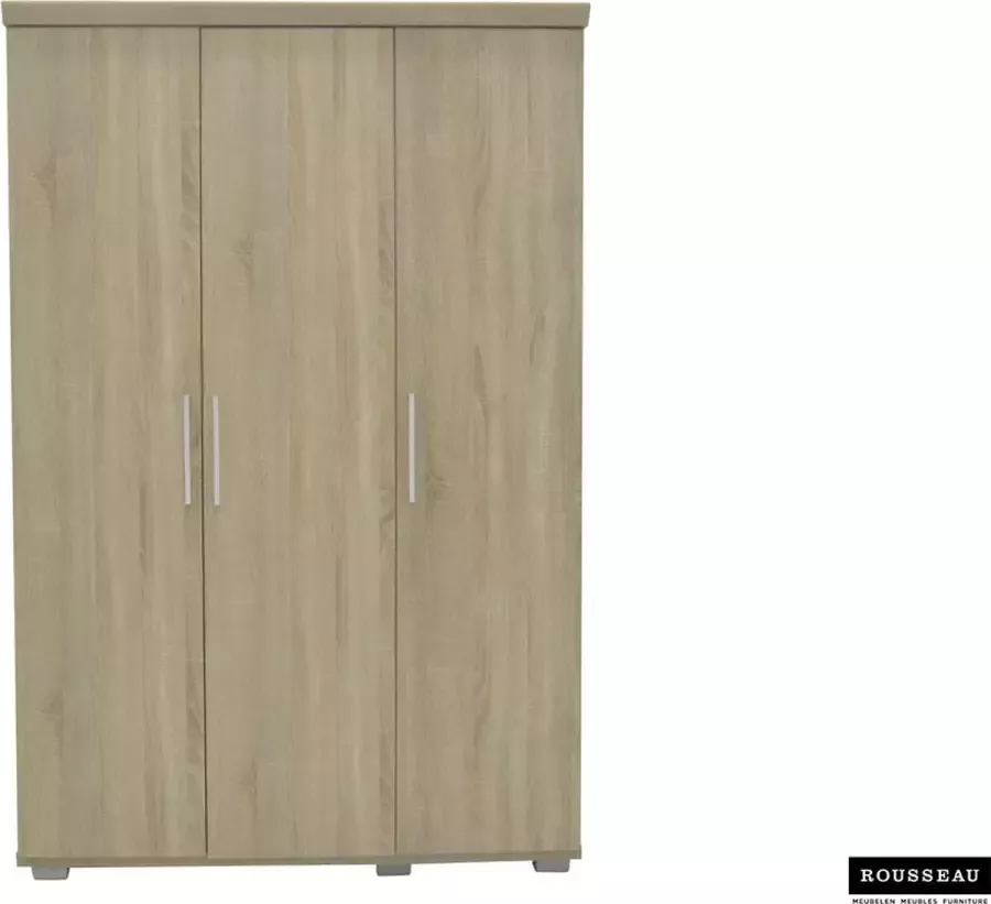 Meubeldiscounter Kledingkast Mike 120 cm 3 deuren Sonoma eik