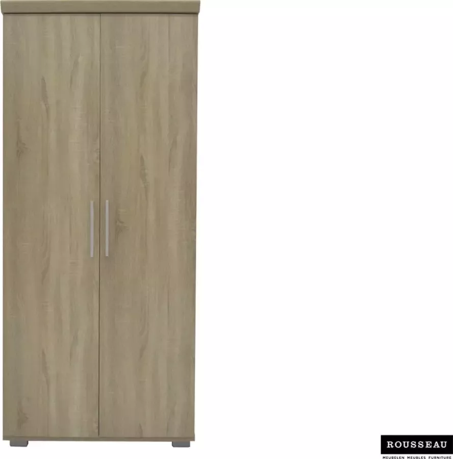 Meubeldiscounter Kledingkast Mike 2 deuren 80 cm Sonoma eik