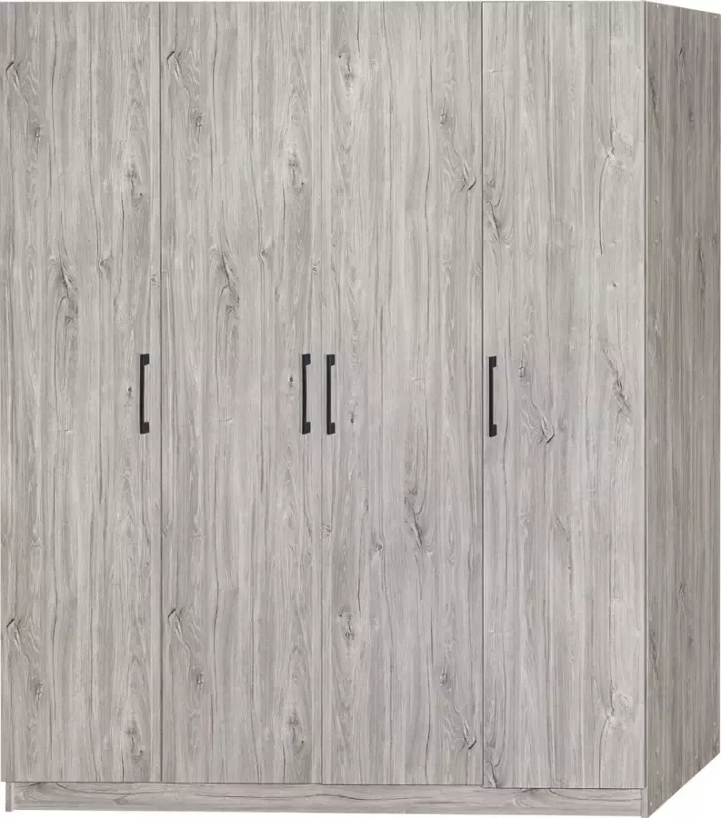 Meubeldiscounter Kledingkast opbergkast kleerkast 4deurs 160cm Ed