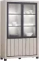 Meubeldiscounter Vitrinekast Glaskast Barkast Reka 205 x 132 x 45 - Thumbnail 1