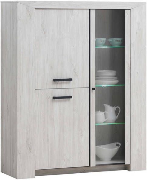 Meubeldiscounter Vitrinekast Jacob 164 X 133 x 45 verlichting
