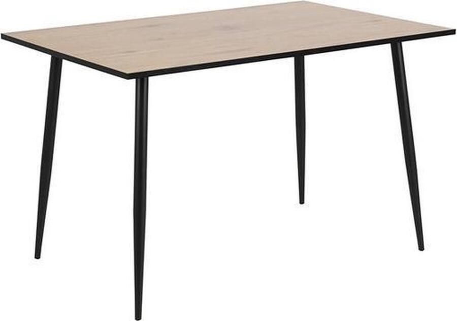 Meubelen-Online Eettafel Nordesign 120x80cm wild eiken met zwart - Foto 3