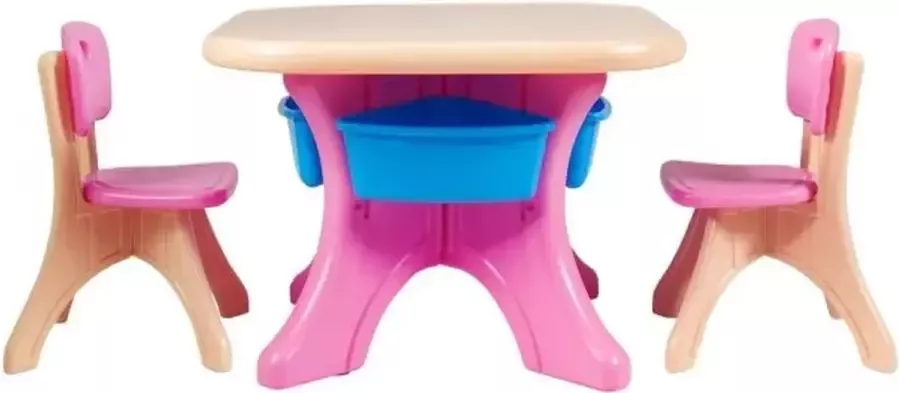 Meubelexpert kindertafel en stoelen set bevat 1 tafel en 2 stoelen Milieuvriendelijke materialen