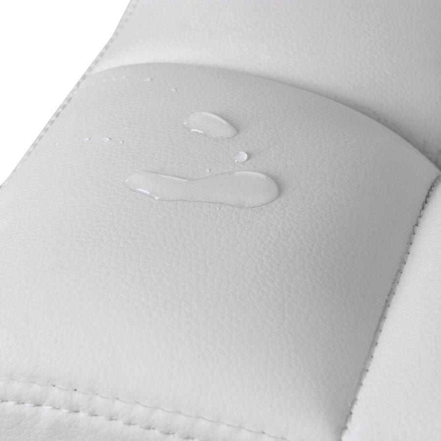 Meubel Gigant barkruk Stoelen Kruk Set van 2 Met rugleuning Gewatteerde zitting Wit