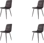 Meubelgoedkoop Eetkamerstoelen set van 4 Grijs Los Angeles velvet eetkamerstoel velvet stoel eetkamerstoel - Thumbnail 1